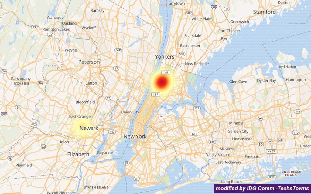 Spectrum internet outage NYC | Map & Spectrum brands — TechsTowns